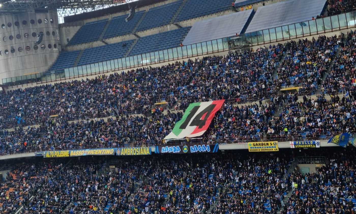 Inter, Scudetto n. 14 sugli spalti: riferimento alla Juventus